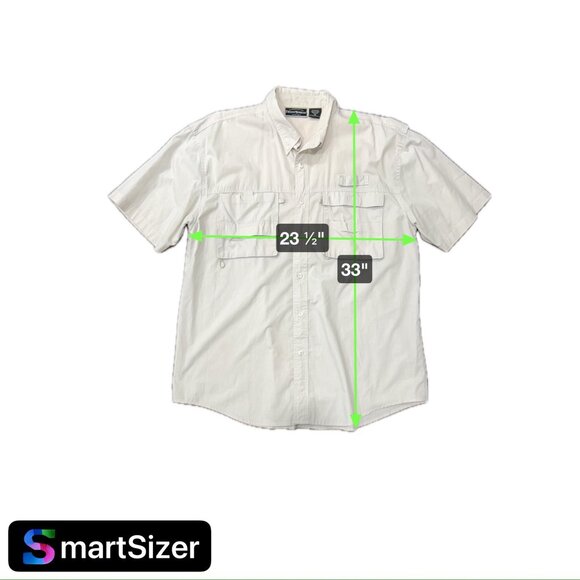 Field & Stream Mens XL Tan Short Sleeve Button-Up Shirt With Pockets - Picture 7 of 8